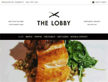 Tablet Screenshot of lobbyrestaurantvt.com